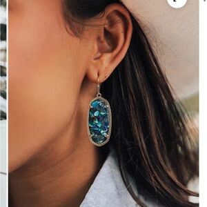 NWT Kendra Scott Elle bronze blue veined